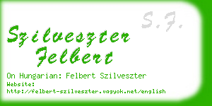 szilveszter felbert business card